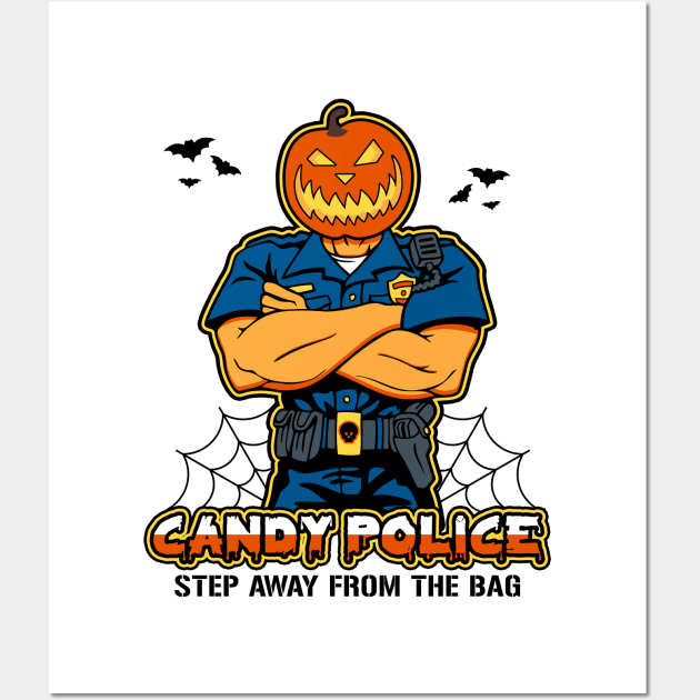 Halloween Candy Police Wall Art by RadStar